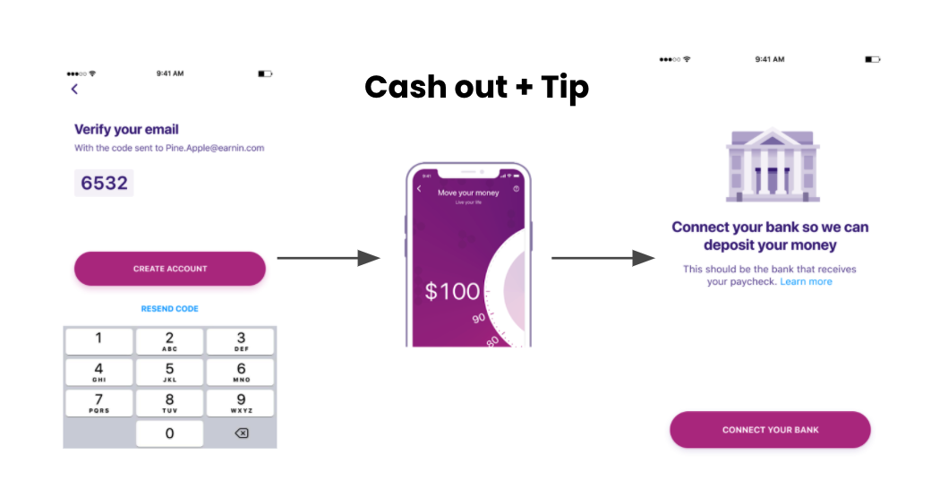 Allow users to cash out before bank connection